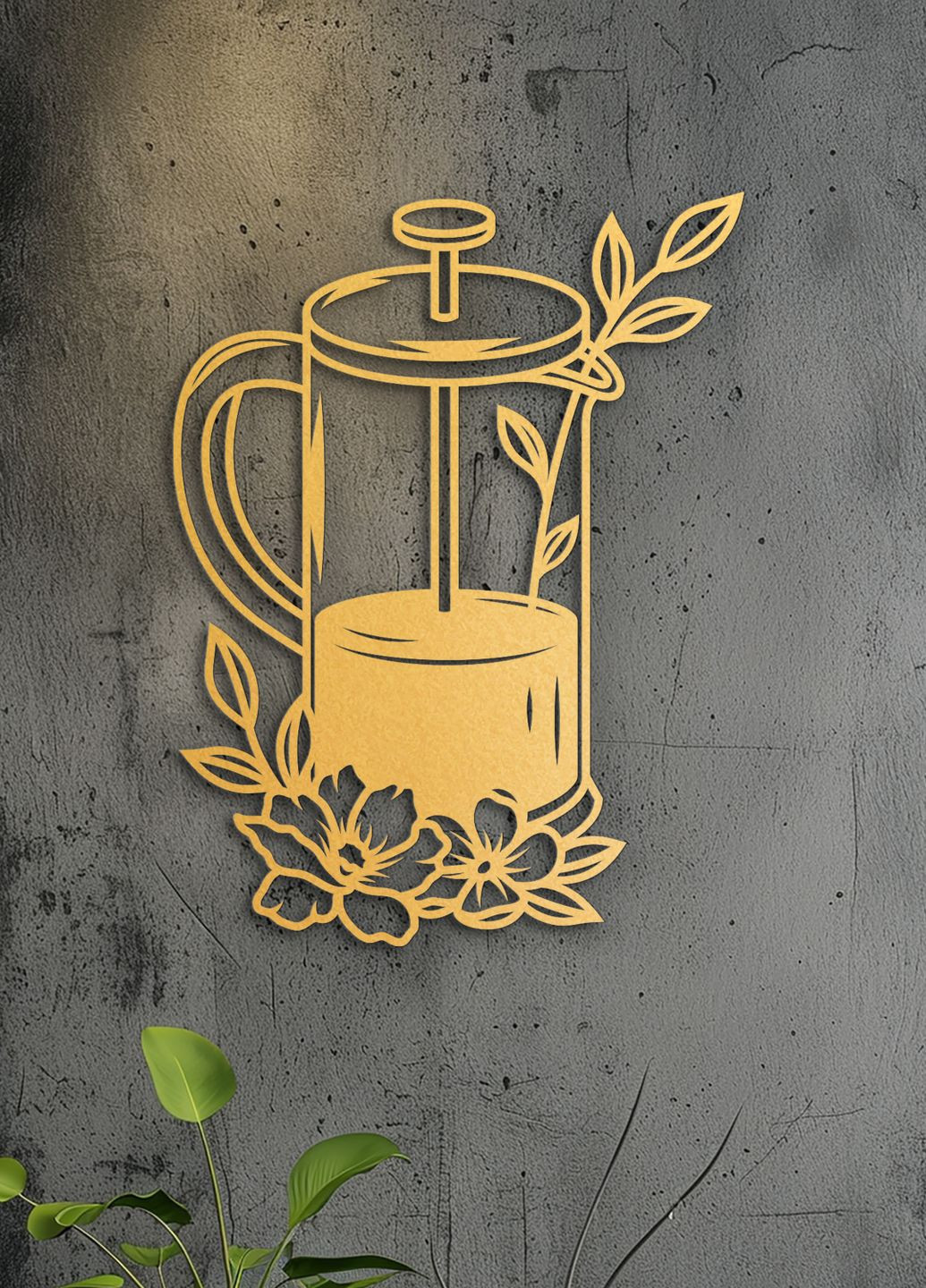 Дерев'яна картина на кухню, декоративне панно з дерева "Заварник", стиль лофт 30х23 см Woodyard (292013270)