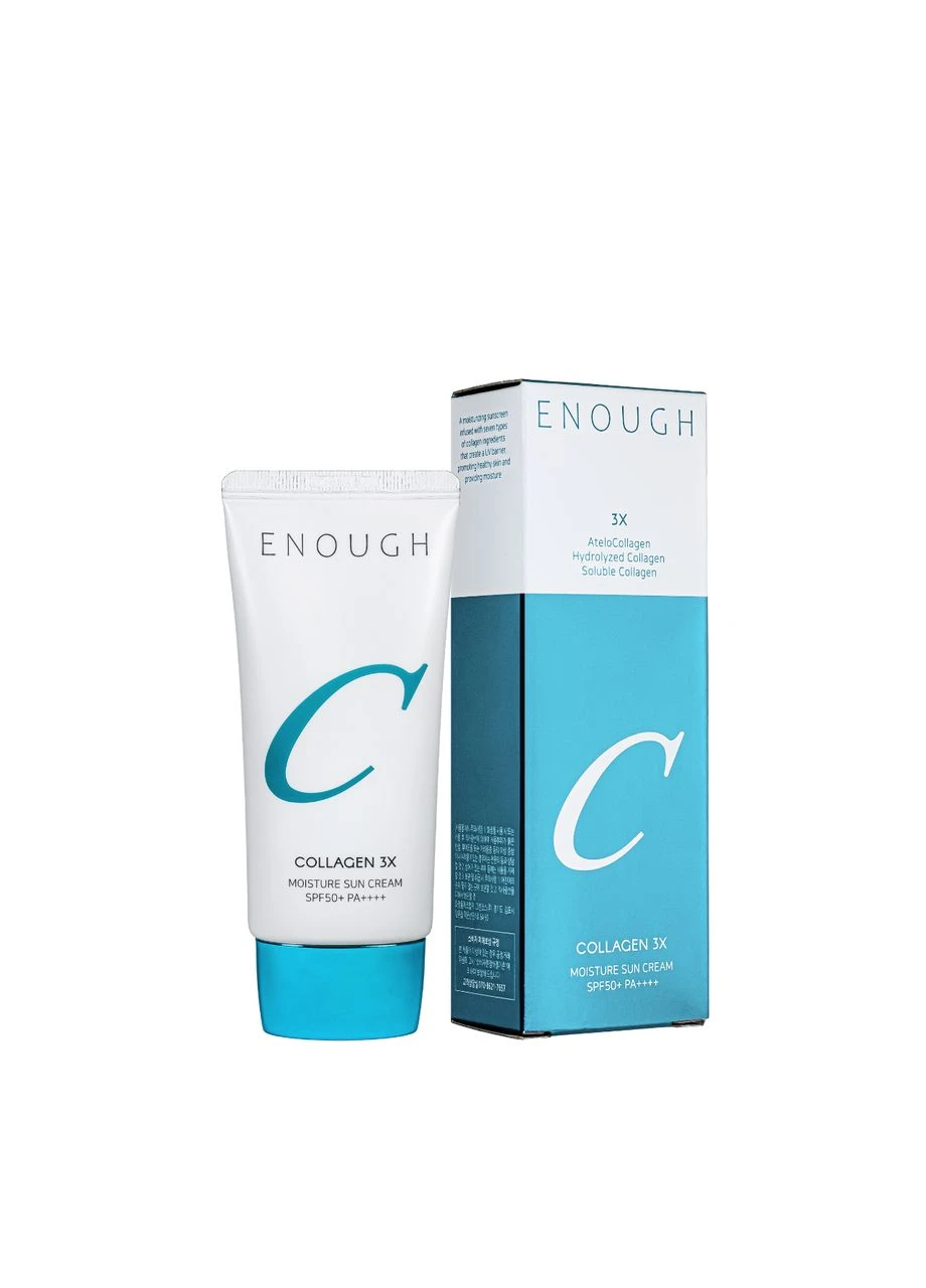 Солнцезащитный крем с SPF50+ PA+++ Enough Collagen 3Х Moisture Sun Cream, 50 мл No Brand (386999244)