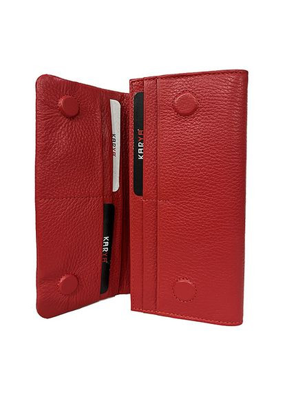 Гаманець жіночий шкіряний червоний 2014-46 Karya (336377898)