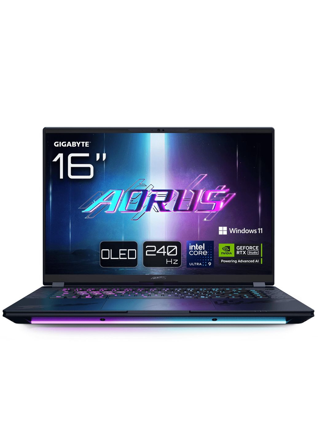 Ноутбук AORUS MASTER 16 BZH 16" 240Hz QHD OLED, INTEL ARL HX Ultra9, 32GB, F2TB, NVD5090-24, W11P, черный Gigabyte (360397289)