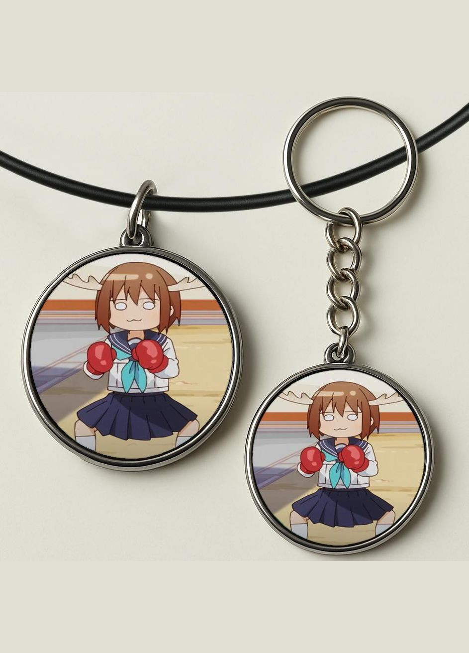 Набір підвіска (кулон) та брелок Аніме Моя подруга-оленіха Нокотан #03 (подарунковий набір) No Brand (332633356)