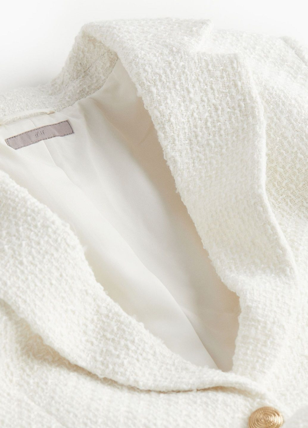 Белый женский жакет H&M однотонный - демисезонный