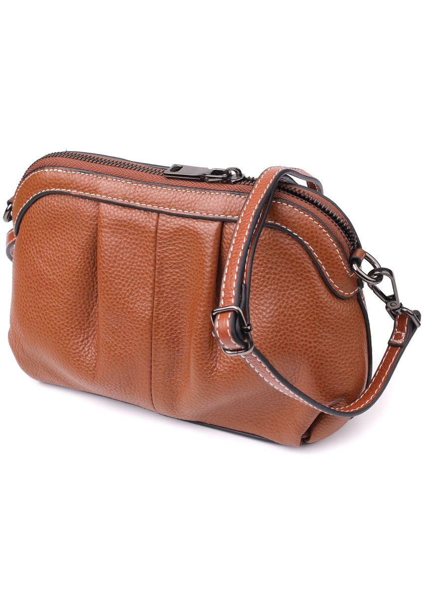 Женская сумка с драпировкой из натуральной кожи 22895 Vintage (349442765)