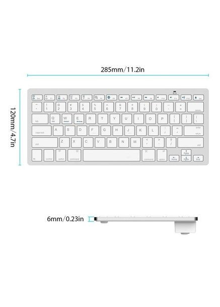 Бездротова Bluetooth клавіатура Wireless Keyboard X5 3710, Біла Art (290708180)