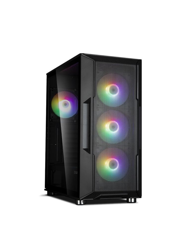 Корпус I3 NEO BLACK, без БЖ, 1xUSB3.0, 2xUSB2.0, 4x120mm RGB fans, TG Side Panel, ATX, Black Zalman (314778477)