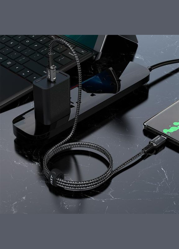Кабель для зарядки телефона або ноутбука Type-C to Type-C C1-03 |60W, 3А, 120см| Чорний Acefast (337351138)