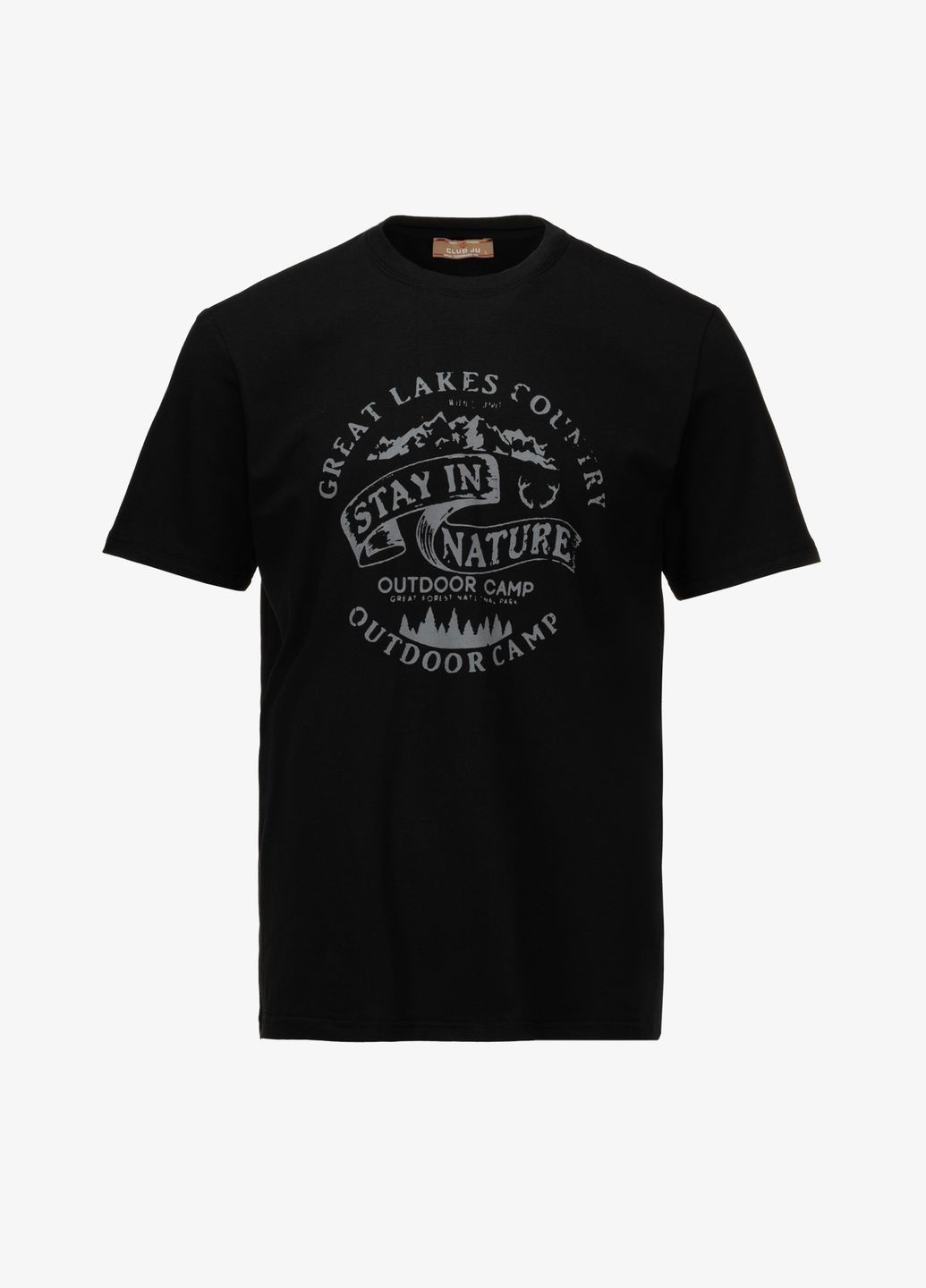 Черная футболка с принтом мужская 5093 черный shop (2000990993519) CLUB JU