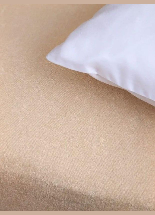 Простирадло Махрова і 2 наволочки Євро 200х230 беж (П4К-mahra70-70-44) No Brand (306633097)