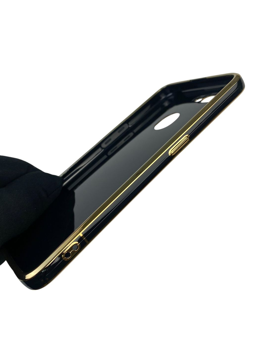 Чехол для A5S с кольцом MagSafe с золотой окантовкой на оппо а5с черный gs1 Oppo (366229329)