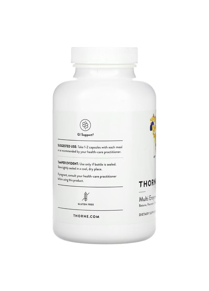 Мультиферменты, B.P.P. (бетаин/пепсин/панкреатин), Multi Enzyme,, 180 капсул Thorne Research (326054085)