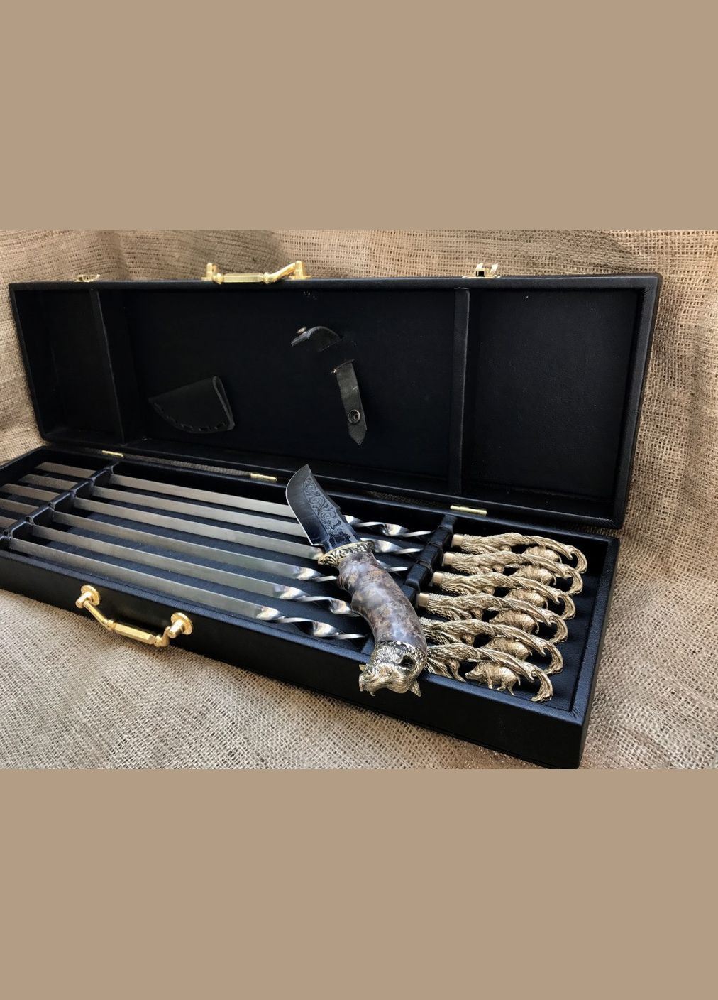 Набор шампуров с ножом Люкс кабан 7 предметов 47330064 NB Art (346530192)