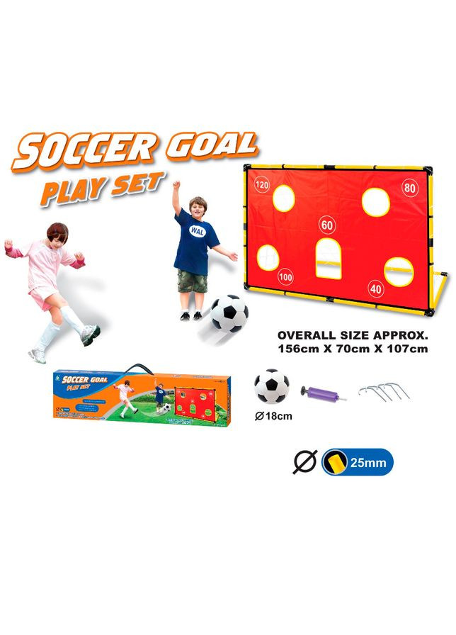 Футбольні ворота 156×70×107 сантиметрів, з мішенню, м’яч, насос, коробка (MR 1388) No Brand (330748421)