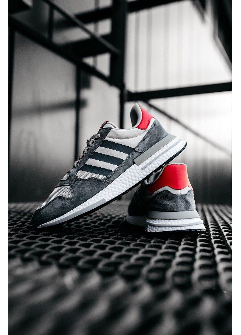 Серые демисезонные кроссовки мужские adidas zx 500 rm grey four адидас zx 500 No Brand