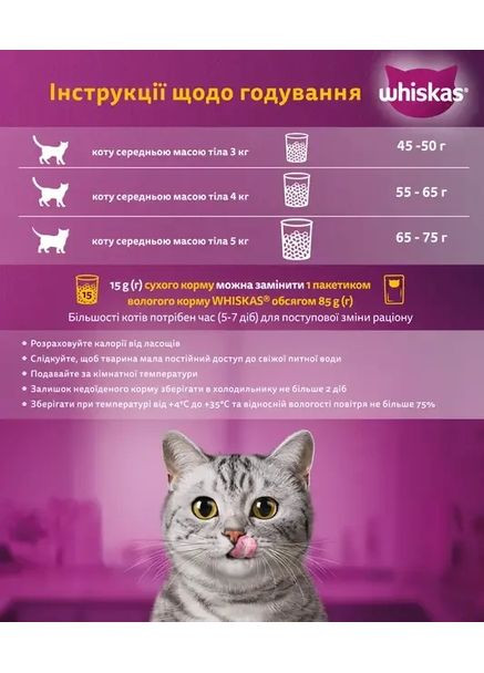 Сухой корм для взрослых кошек с тунцом 14 кг (5900951014390) Цена за 1 кг🐈 Whiskas (356568083)