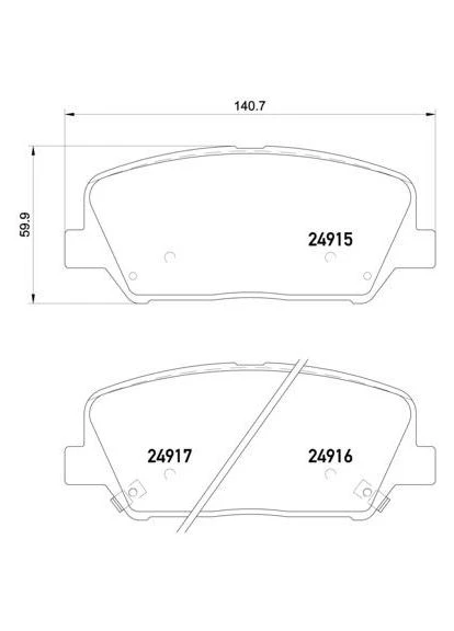 Гальмівні колодки дискові P30 065 Brembo (390280893)