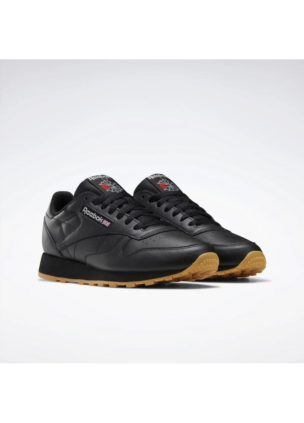 Чорні кросівки чоловічі classic leather shoes black gy0954 Reebok