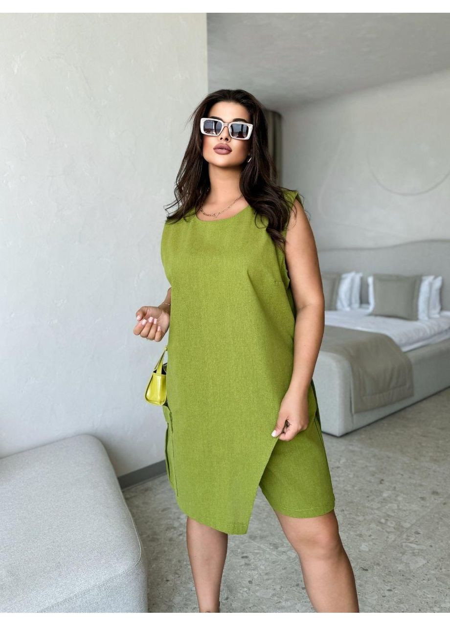 Женский льняной костюм No Brand (360957306)