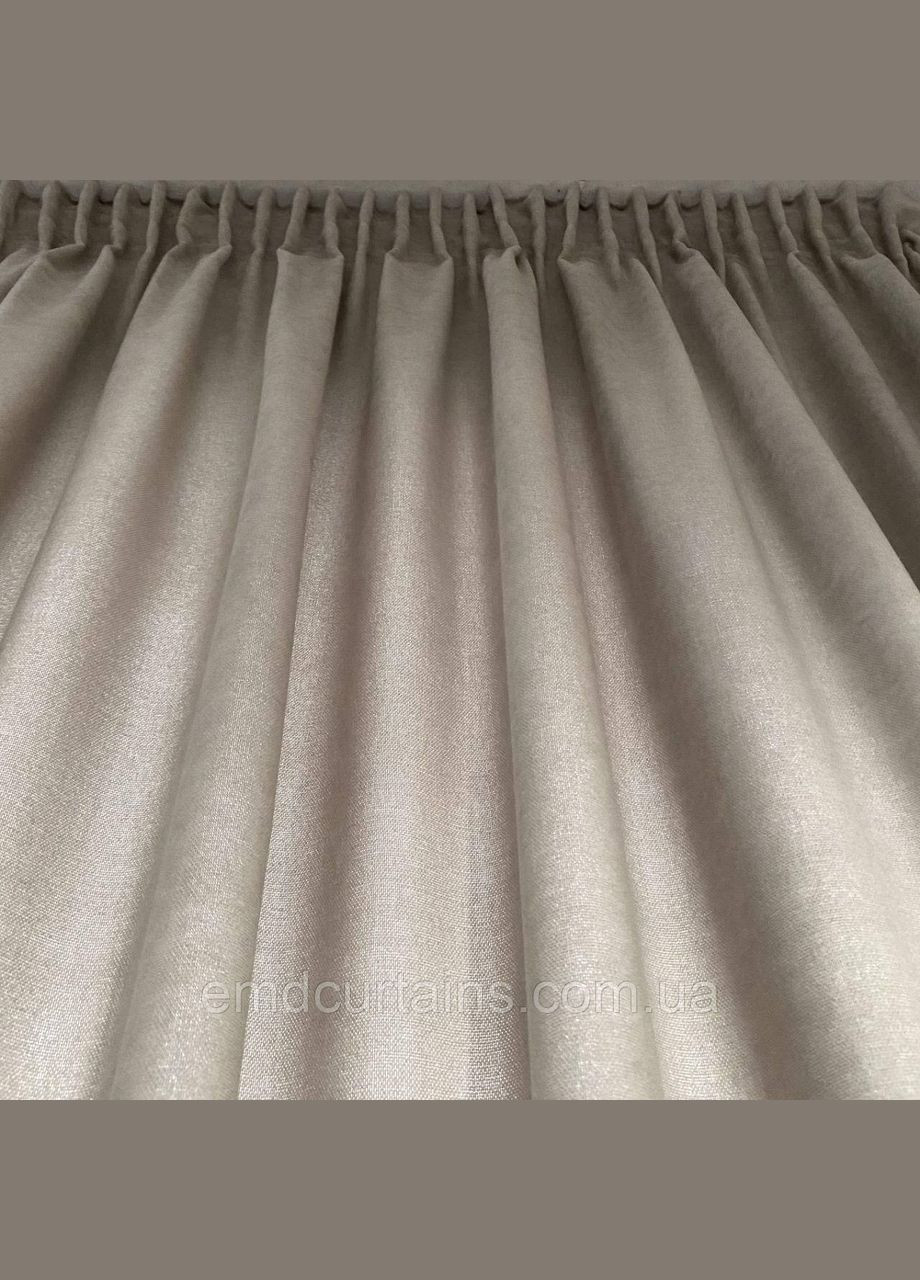 Комплект шторы на тесьме 2 шт ширина-300 высота-250 микровелюр Серо-беж No Brand (337356321)
