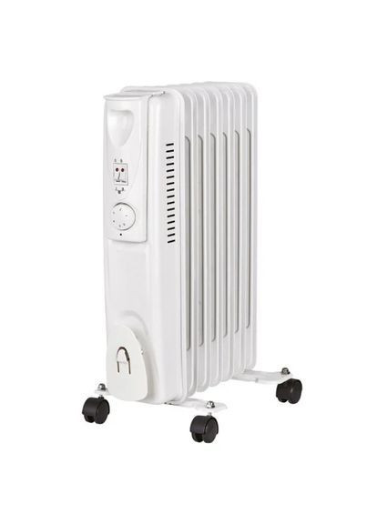Масляний оливний обігрівач 1500 Вт, 7 секцій, до 15 м2 білий Kepland (363040960)