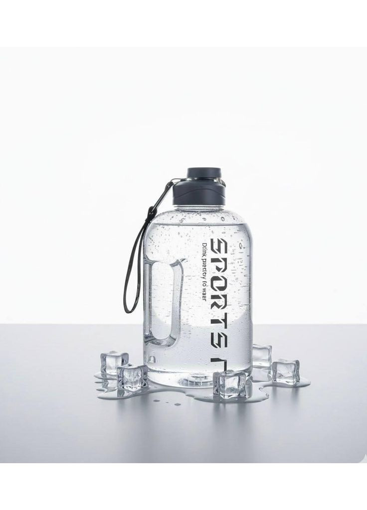 Специальная SPORTS бутылка для воды 1700 мл с герметичной крышкой. Серая No Brand (296101731)