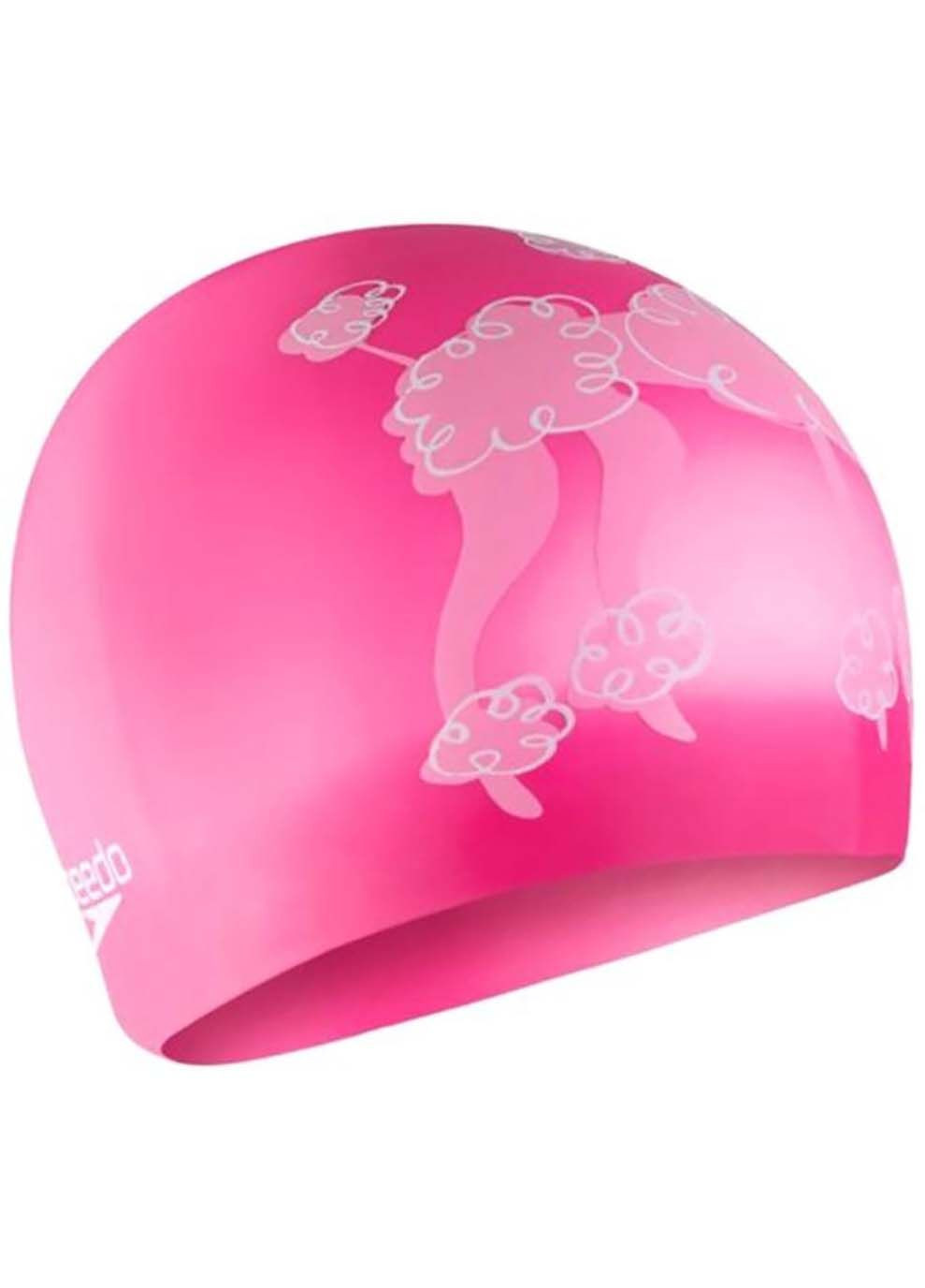 Шапка для плавания SLOGAN PRT CAP JU/JF/JM розовый Дет Speedo (302234108)