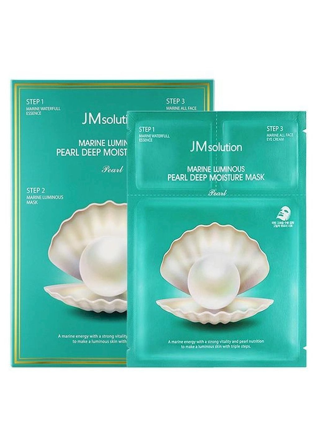 Трьохкроковий набір JMsolution Marine Luminous Pearl Balancing Mask (Essence/1.5ml + Mask/27ml + Cr/1.5ml) JM Solution (294222907)