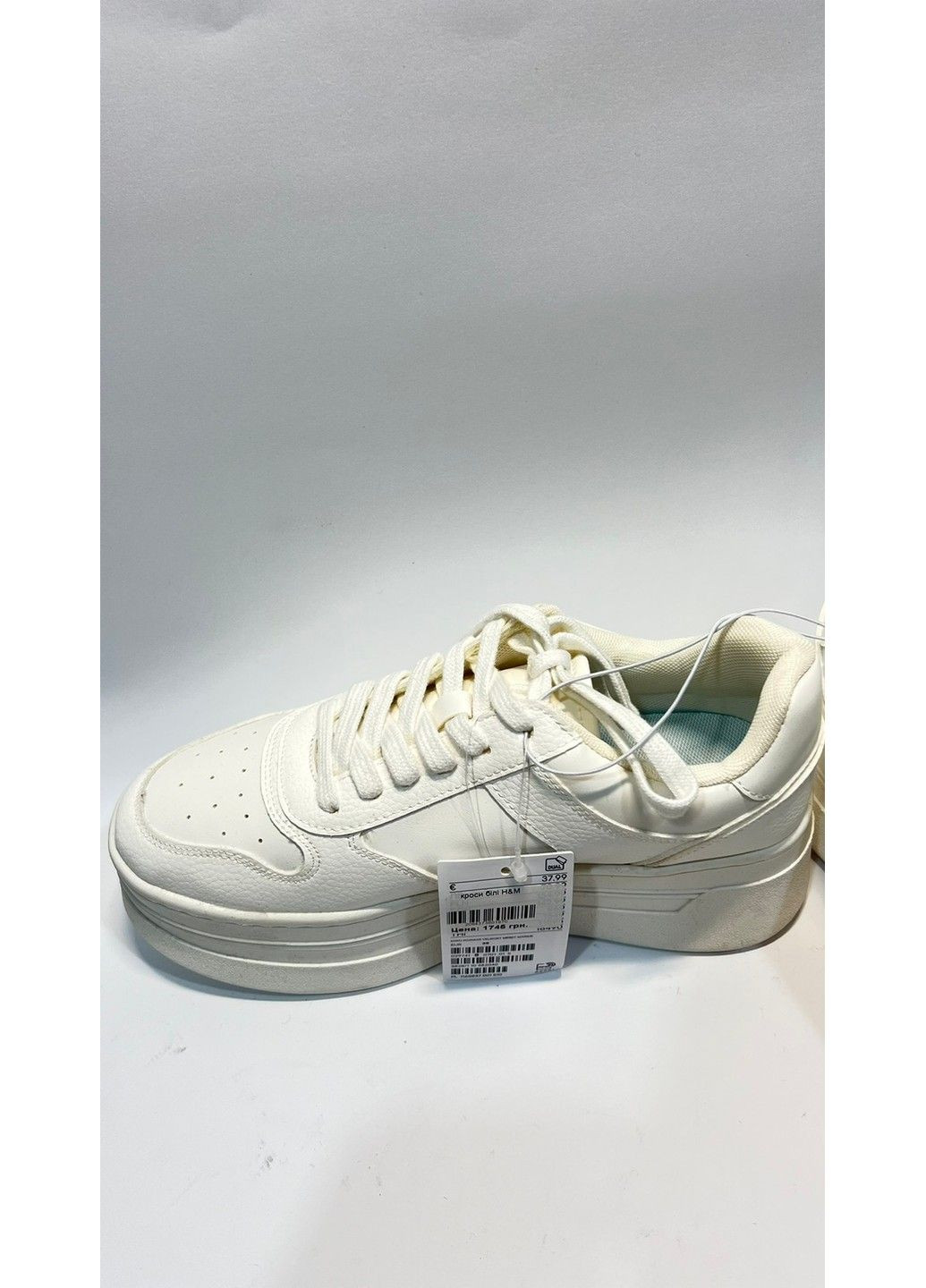 Білі осінні жіночі кросівки н&м (80014) 38 білі H&M