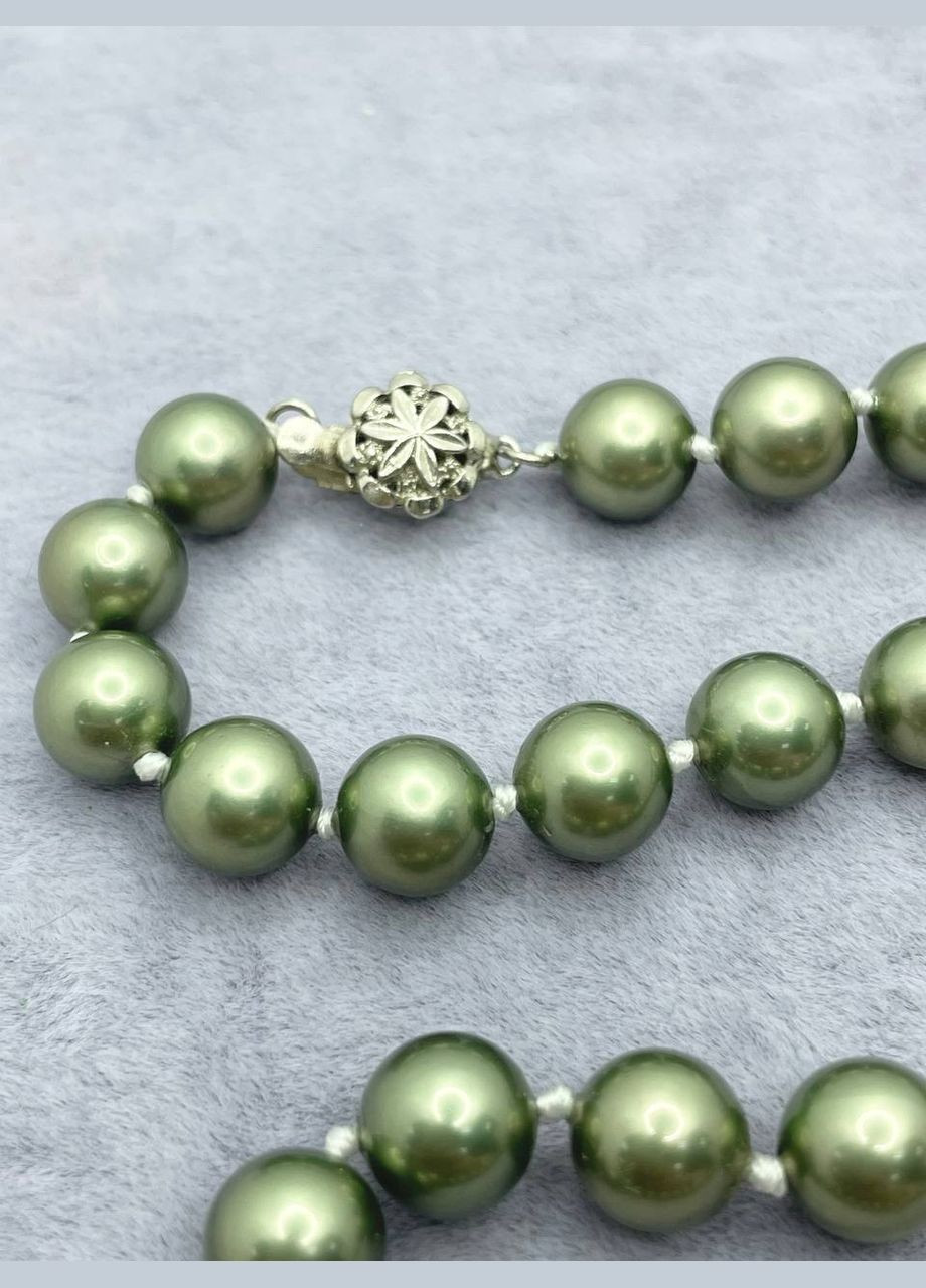 Бусы Майорка 8 мм 45 см зеленые No Brand (305836871)