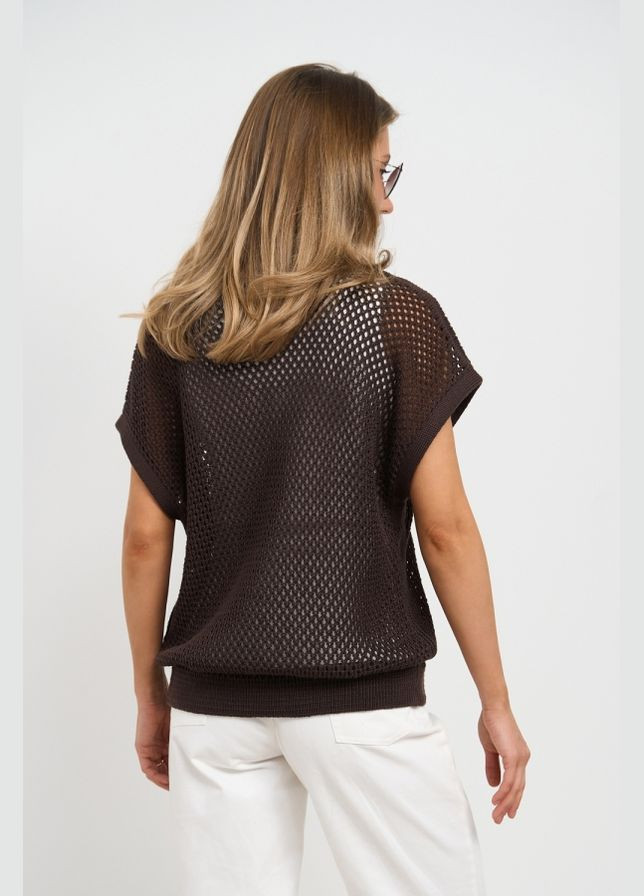Женский ажурный топ-сетка из хлопковой пряжи (2489) Triko Bakh (334710632)