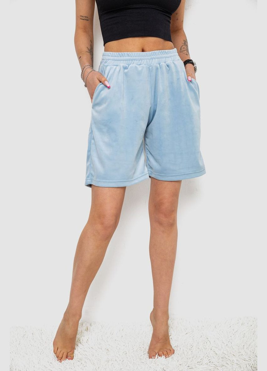 Шорти жіночі велюрові, колір оливковий, Ager (327880580)