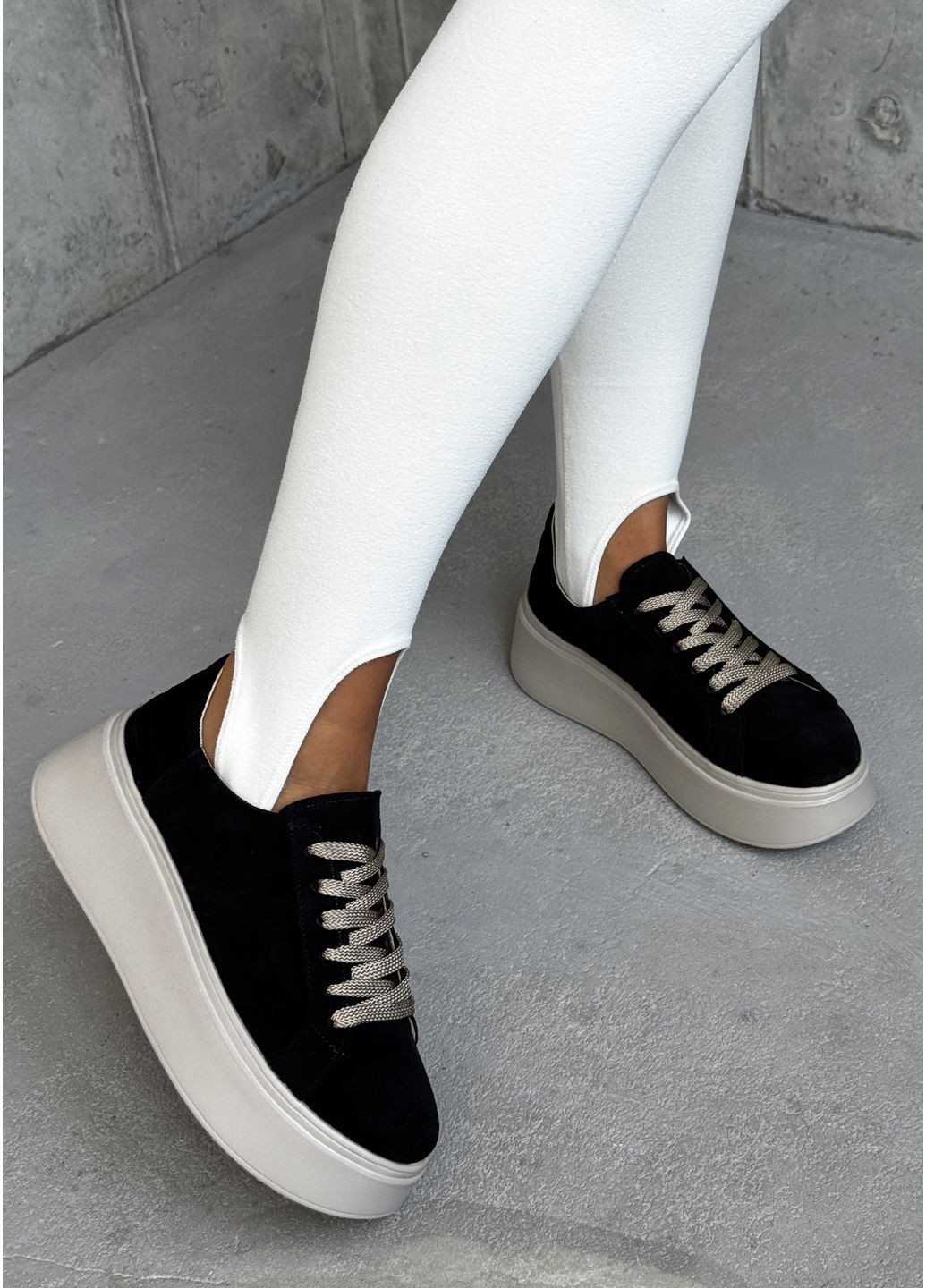 Кроссовки casual черный замш InFashion Кросівки чёрные (358883991)