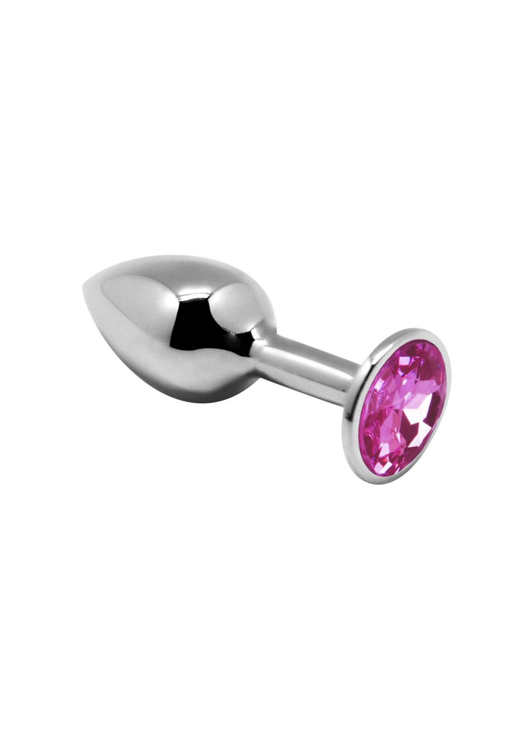 Металева анальна пробка з кристалом Mini Metal Butt Plug Pink M CherryLove Alive (283251497)