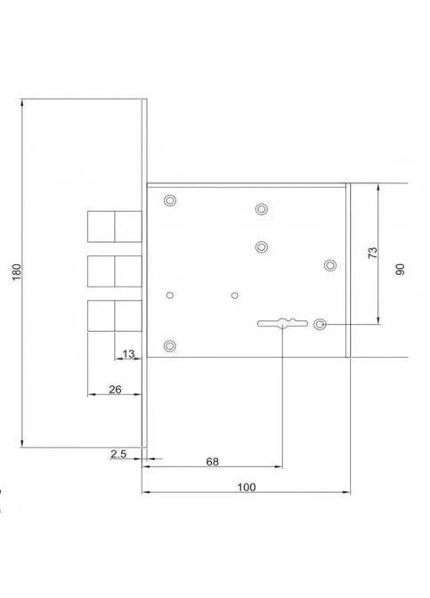 Врізний замок сувальдного типу 30.01-CR GOR (370661932)