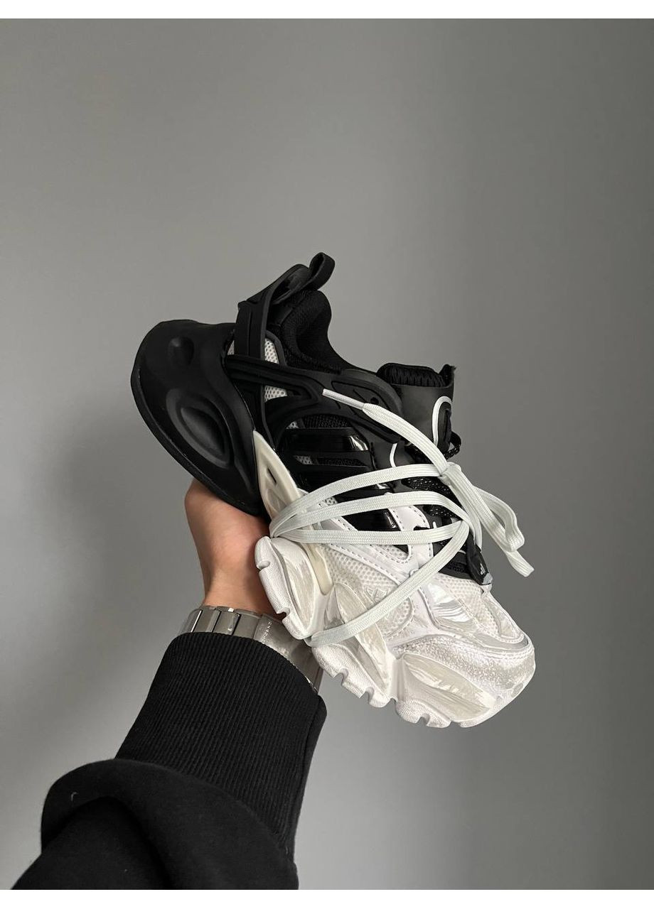 Черно-белые демисезонные кроссовки мужские и женские adidas vento xlg deluxe black white | адидас венто делюкс черно-белые No Brand