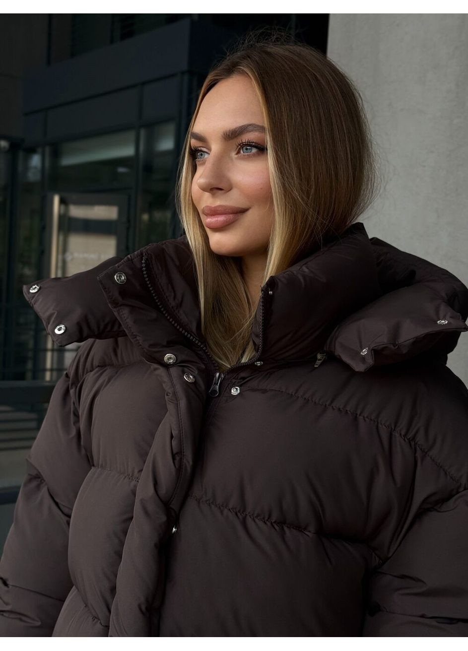 Коричневый зимний Пуховик MioRichi