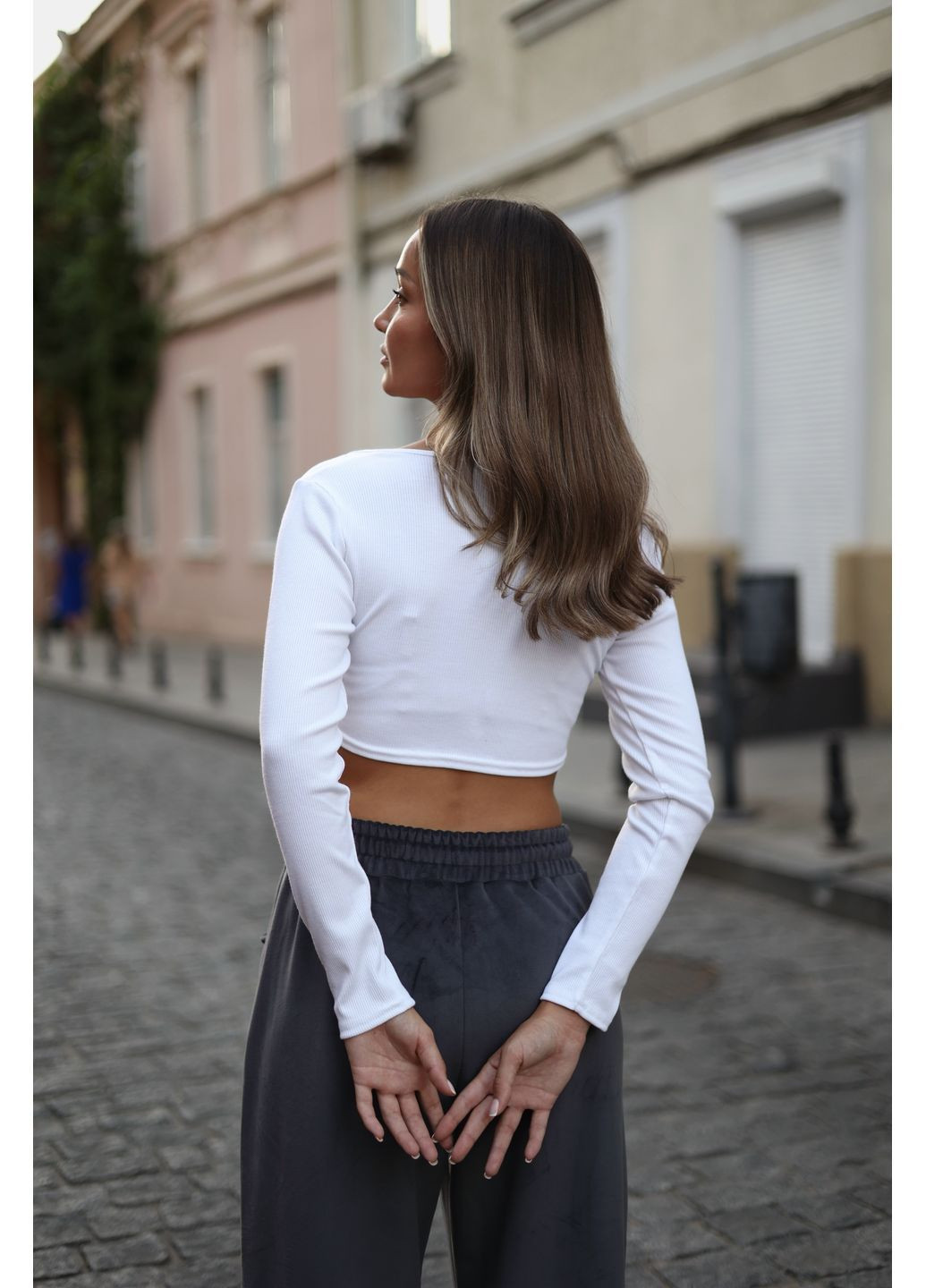 Базовый кроп-топ из рубчика Vakko (368539408)