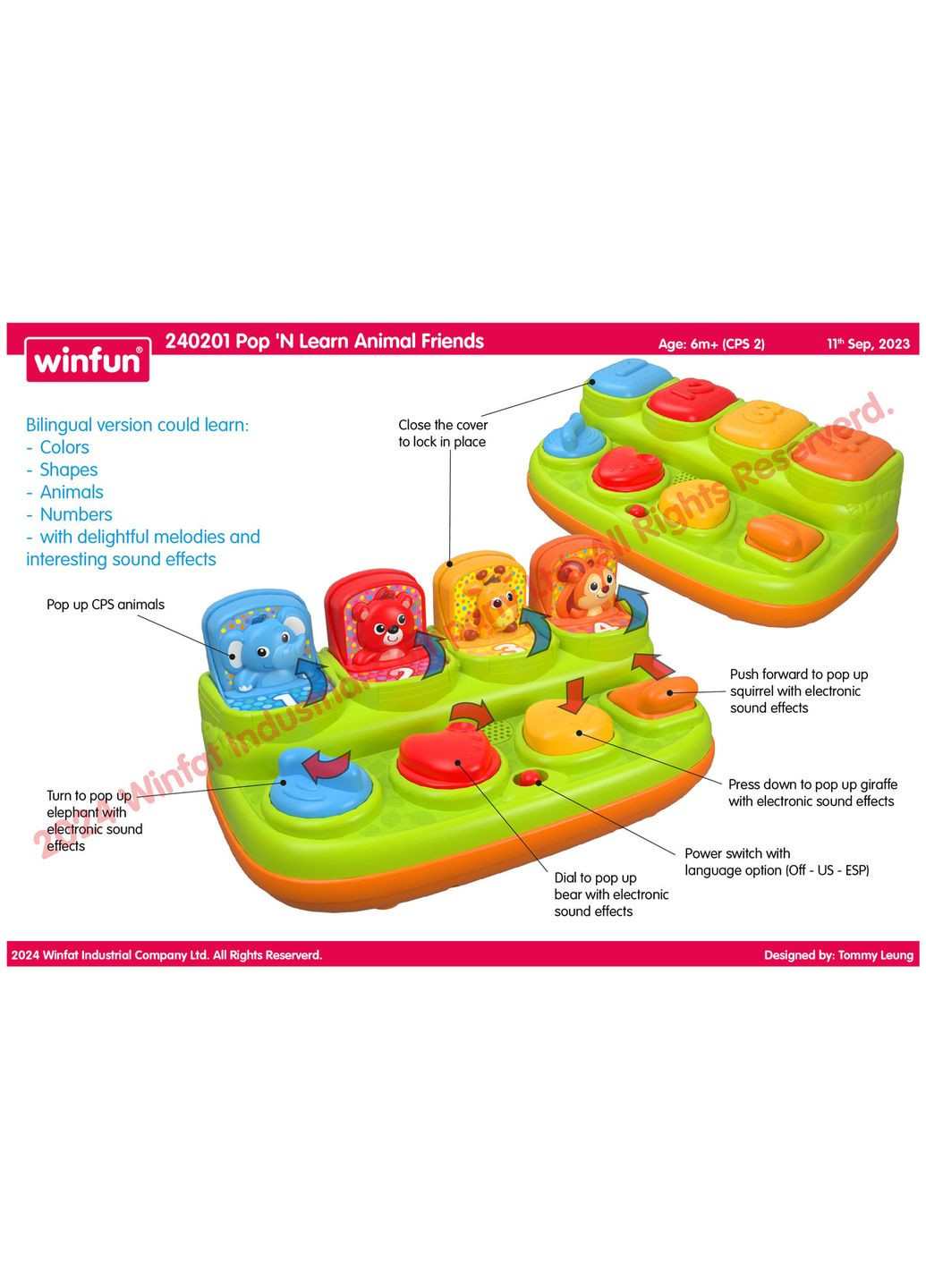 Розвиваюча іграшка музична 240201-NL Winfun (314481702)