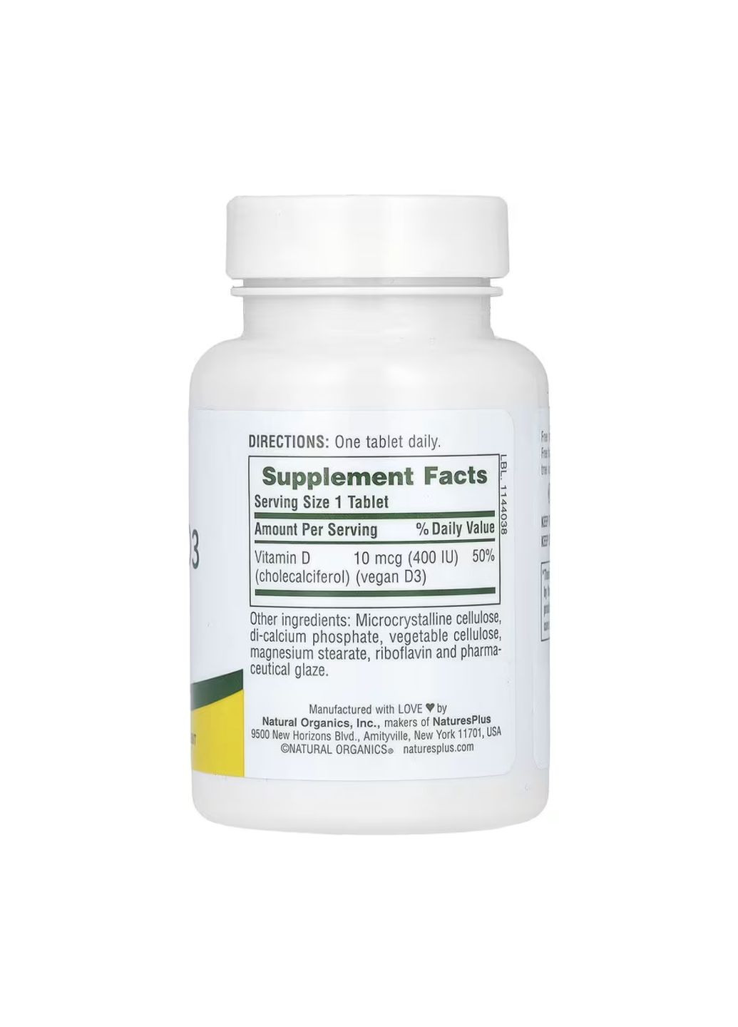 Витамин Д3 Vitamin D3 400IU 90 таблеток Nature's Plus (336546590)