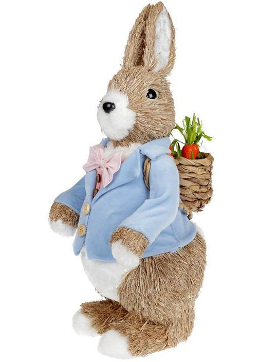 Фигура декоративная "Зайка с корзиной" 24х22х40см, пенопласт Bona (372171859)