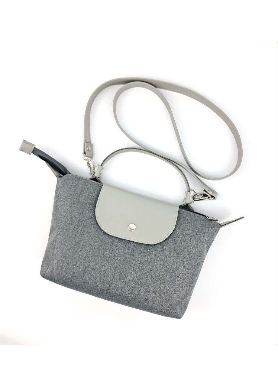 Сумка жіноча сіра середня крос-боді легка на кожен день No Brand (322069211)