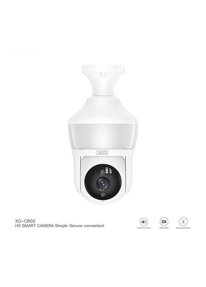 Внутренняя поворотная WiFi видеокамера Wi-Fi CR02 Magic Light Bulb EU 3Мп для видеонаблюдения Белая XO (329694936)