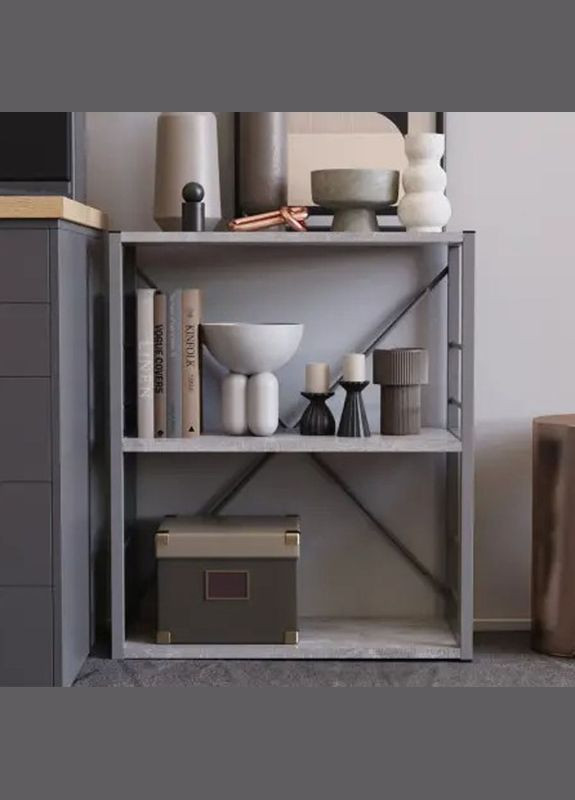 Этажерка 3/60 Серии Коннект 73x60x28 серый ДСП 16мм (FRD-105546) Ferrum-decor (351358686)