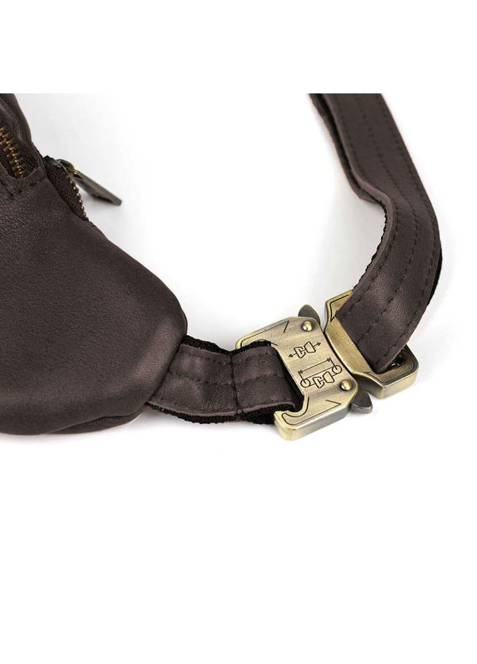 Сумка на пояс через плече чоловіча з натуральної шкіри Коричневий 35160 TARWA (333300000)