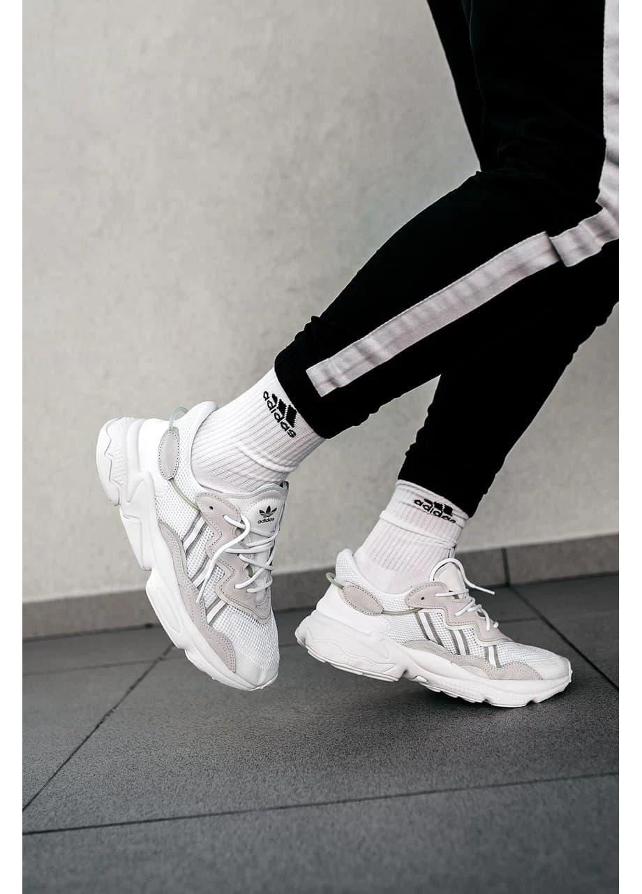 КРОССОВКИ ЖЕНСКИЕ ADIDAS OZWEEGO ADIPRENE PRIDE BEIGE WHITE 2 АДИДАС ОЗВИГО БЕЛЫЕ No Brand белые демисезоны (391050302)