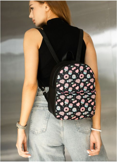 Женский городской классический рюкзак принт Cake (11120221029) Sambag (360965589)