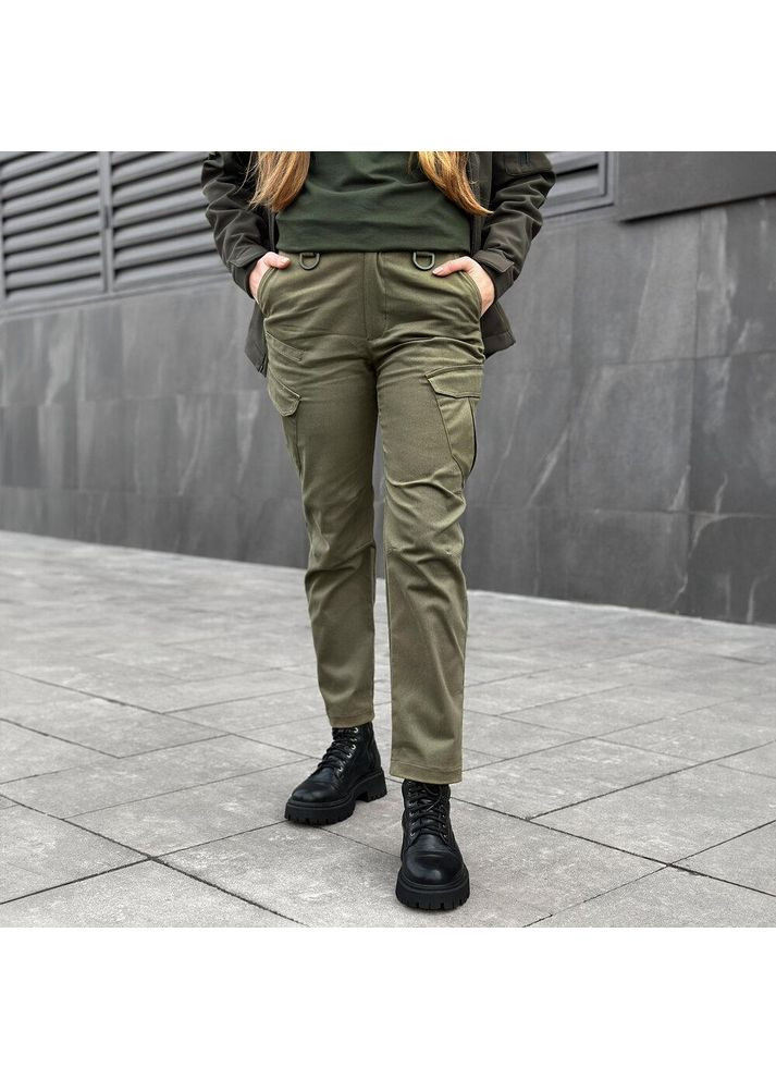Армійські жіночі демісезонні штани Карго хакі No Brand (356509129)