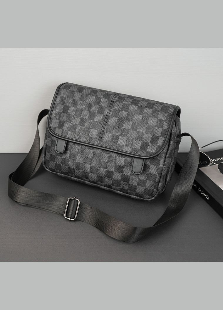 Мужская городская сумка на плечо в карту стиль Луи Витон на 2 отдела No Brand (334730095)