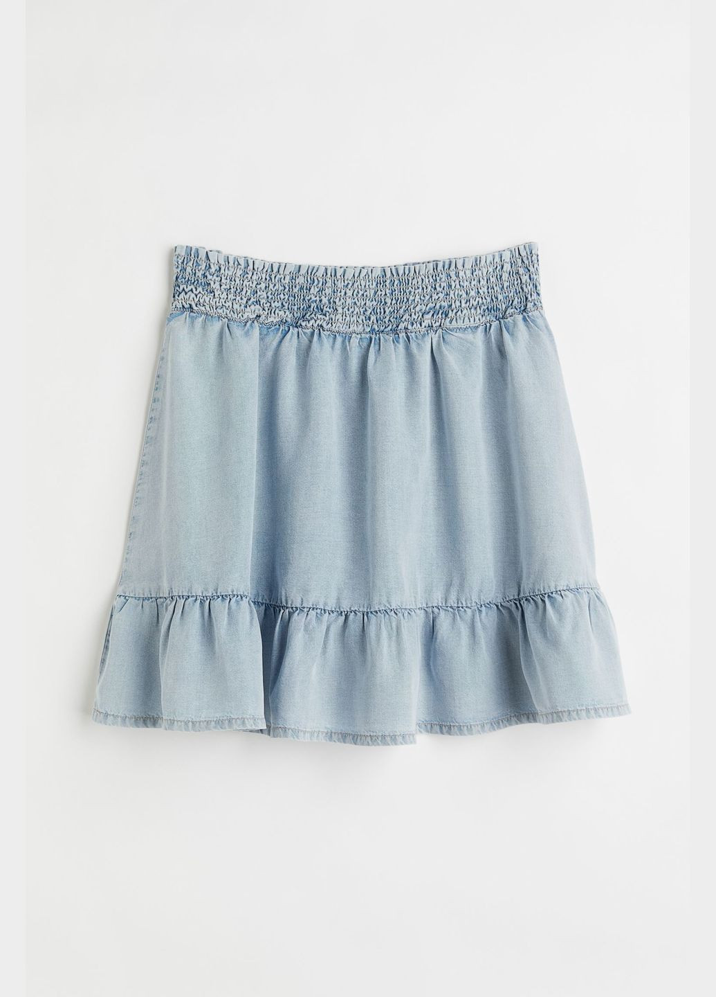 Голубая повседневный однотонная юбка H&M