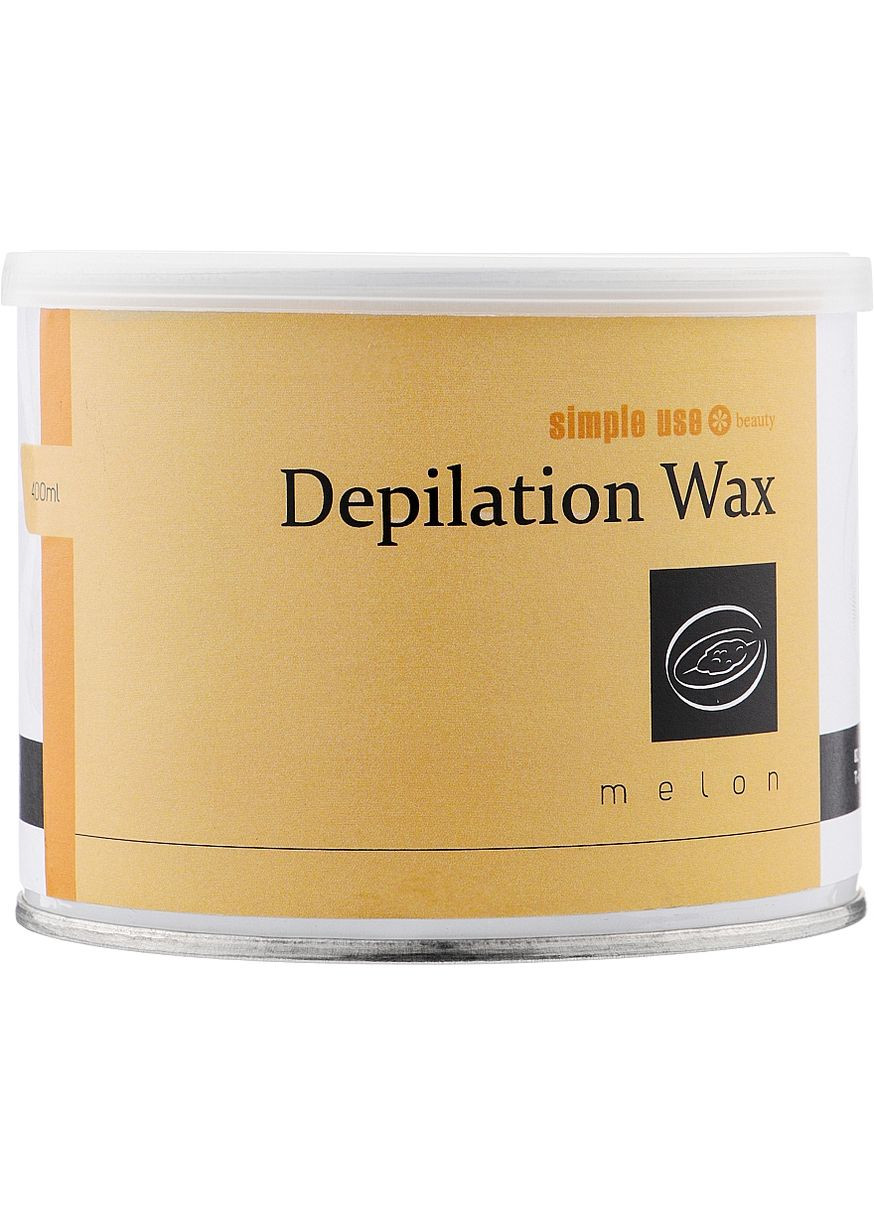 Теплый воск для депиляции в банке "Дыня" Depilation Wax 400ml (1055727-67314) Simple Use Beauty (365799861)