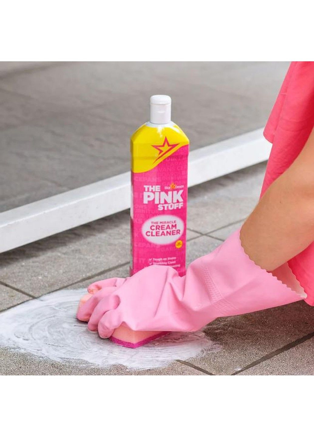 Абразивний крем для чищення твердих поверхонь Pink Stuff Cream Cleaner 500 мл The Pink Stuff (331787268)